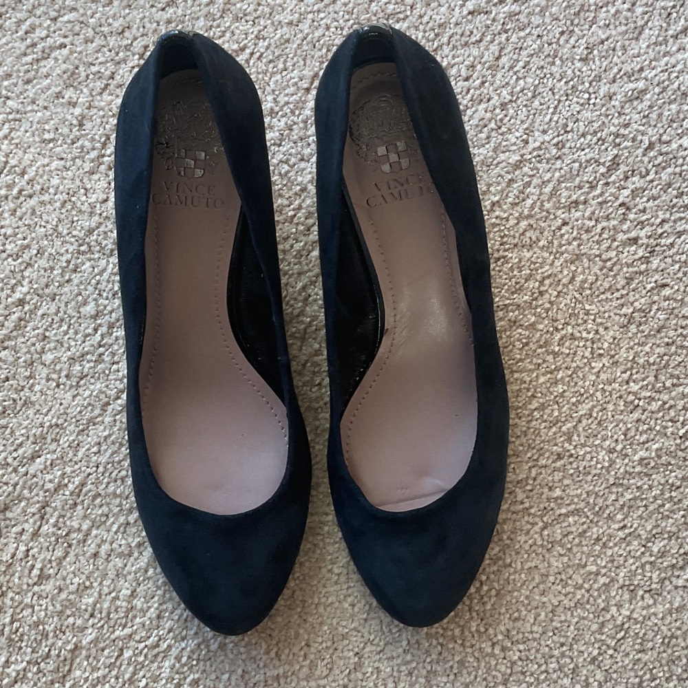 Vince Camuto Black Suede Pumps